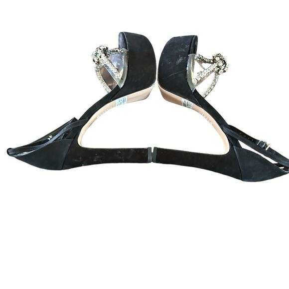 Schultz Jayda Leather Ankle Strap Platform Heels Sandal Jeweled NEW Size 8.5 - Picture 9 of 11